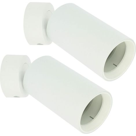 Lot de 2 appliques murales LED GU10 blanc mat métal 100-240V intérieur contemporain (1/5)