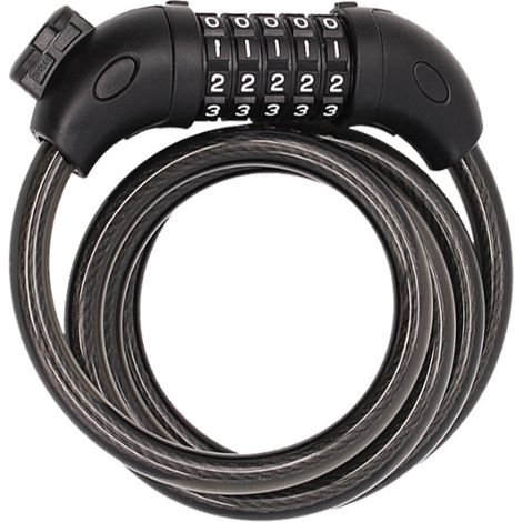 Cadenas Velo - Cable Antivol 120 cm x 12 mm - Verrouillage Code 5 Chiffres - Pour Velo Scooter Moto Portail Poussette - 1 Piece (1/5)