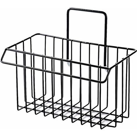 Porte-éponge et panier de rangement à suspendre à l'évier - Organisateur de cuisine gain de place noir (1/5)