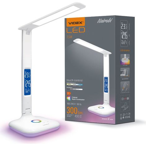 LED Schreibtischlampe 4,5W 490lm RGBW dimmbar Touchscreen Farbwechsel Videx