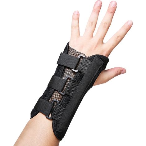 paire de bracelets ajustables en acier pour le sport, support et protection des poignets en cas d'entorse ou de fracture. (1/5)