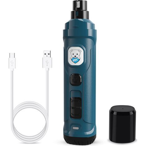 Cortauñas para perros con 2 luces LED: Potente cortauñas eléctrico de 2 velocidades para perros y gatos, profesional, silencioso y sin dolor. (1/5)