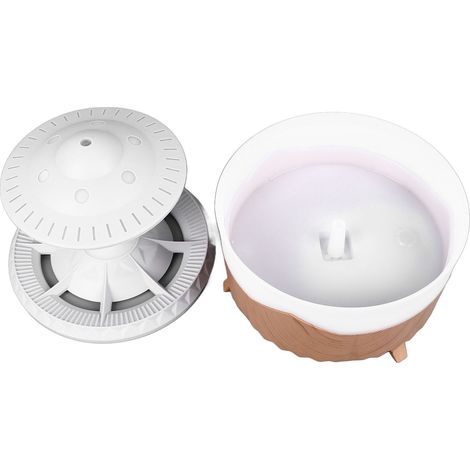 Humidificateur UFO en forme de nuage de pluie, diffuseur d'huiles essentielles à effet goutte à goutte, lumière colorée et joli aspect bois, avec télécommande, pour table de chevet (prise US 100-240 V (1/5)