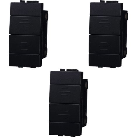 gloca Set 3 Pulsanti Doppi Interblocco Saliscendi Compatibili Living (1/4)