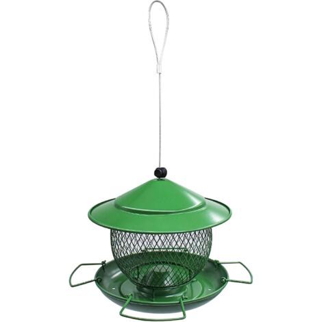 Mangeoire à oiseaux extérieure - distributeur d’eau pour oiseaux polyvalent suspendue, mangeoire à graines pour oiseaux, mangeoire à oiseaux anti-écureuil, distributeur de nourriture polyvalent pour p (1/5)