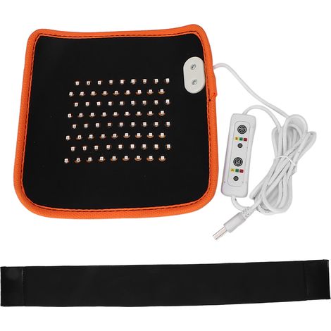 Bande de luminothérapie infrarouge à 3 longueurs d'onde, ceinture LED rouge anti-douleur, couleur orange, usage thérapeutique. (1/5)