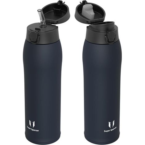 Trinkflasche Edelstahl Thermosflasche 500ml 950 ml M- Mitternachtsblau (1/5)