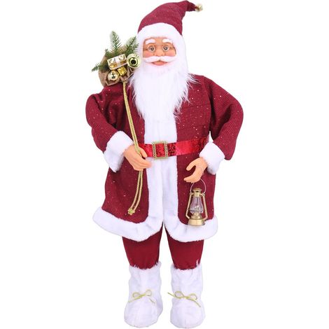 MAURY'S PUPAZZO DI BABBO NATALE CON VESTITO ROSSO DA 100 CM (1/4)