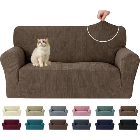 1 Housse Canapé 2 Places, Universelle, Protection Animaux, Antidérapant, Polyester, Salon (1/5)