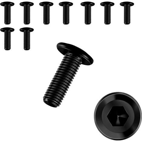 10 Pièces Vis M5 X 16,Vis m5,Boulon m5,Boulons,Acier Inoxydable A2 V2A,Six Pans Creux,Entièrement Fileté,Noir(M5 X 16) (1/5)