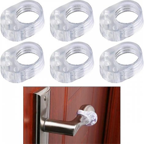BEBUSINGOTO Protectores de manijas de puerta para paredes, protectores de manijas de puerta de PVC para paredes, 6 piezas (1/4)