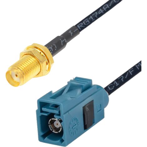 Pigtail Fakra Z-Buchse / SMA-Buchse RG174 50cm