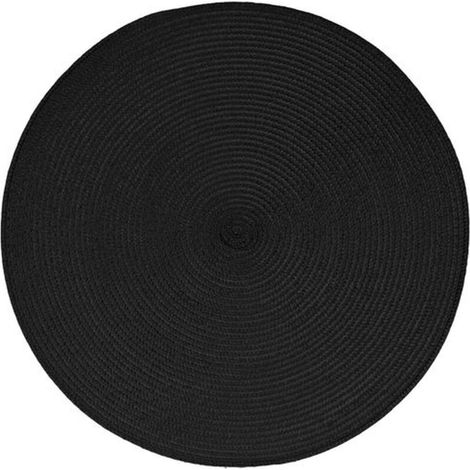 Bardusch-- Set de Table Rond Tressé 38cm Noir (1/3)