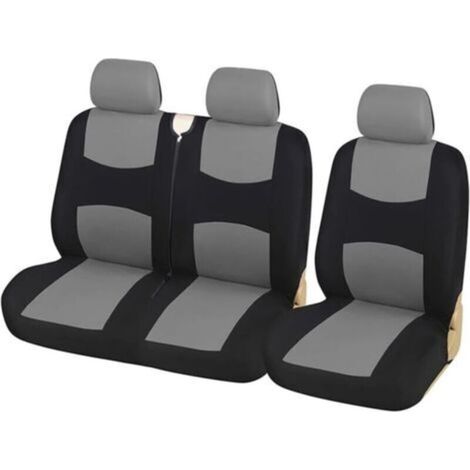 Housses de siège auto M 2+1 pour bus/fourgonnette/camion Y (couleur : gris) (1/5)