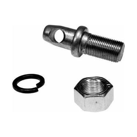 Broche de console attelage filetage 19mm x 3/4 UNF (longueur totale 71mm) trou 12mm axe vis + écrou acier remorque tracteur voiture