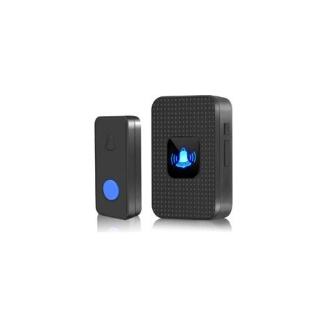 Campanello senza fili, mini campanello IP55 impermeabile per esterni, kit di suoneria elettronica con portata di 150 m, 38 melodie a 5 livelli di volume, LED blu per casa, ufficio, hotel, emergenza, n