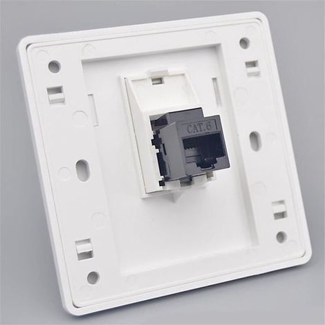 Prise murale réseau Cat6 Gigabit femelle-femelle, 86x86 mm (1/4)