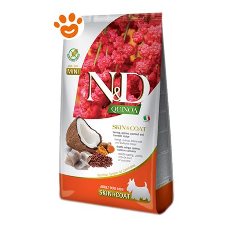 Farmina Dog N&ampD Quinoa Skin&ampCoat Adult Mini Aringhe  - Farmina Dog N&ampD Quinoa Skin&ampCoat Adult Mini Aringhe - Sacco Da 800 Gr