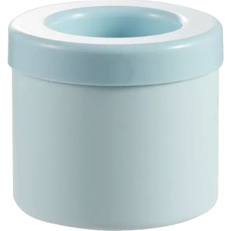 Moule à glaçons en silicone avec couvercle, grand seau à glace rond bleu ciel, pour cocktails et boissons glacées (1/5)