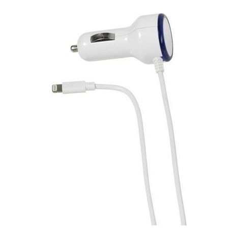 CARGADOR DE COCHE VIVANCO CONECTOR LIGHTNING 1A 12V 1M BLANCO 36302