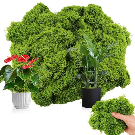 200 g künstliches Moos, hellgrünes Kunstmoos für Bastelarbeiten, künstliche Moosdekoration für Blumentöpfe, Bastelarbeiten, Gartendekoration, Terrasse, Inneneinrichtung, geruchlos (200 g)