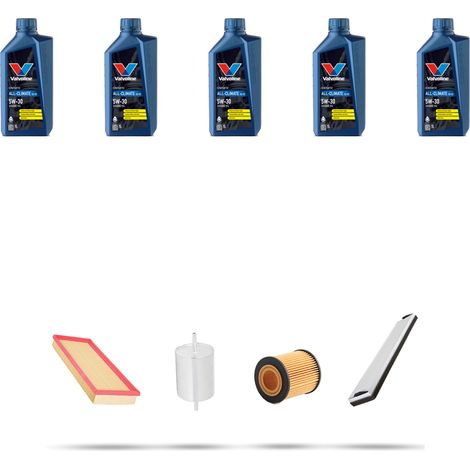 Kit tagliando 4 FILTRI e 5L OLIO compatibile con Ford Mondeo III 1.8 92kw dal 2000 dal 2007 (1/5)