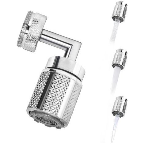 Aérateur de Robine - 720° Pivotant Embout Robinet Cuisine,3 Modes Mousseur Robinet Economie Eau,Pour M22 M24 (1/5)