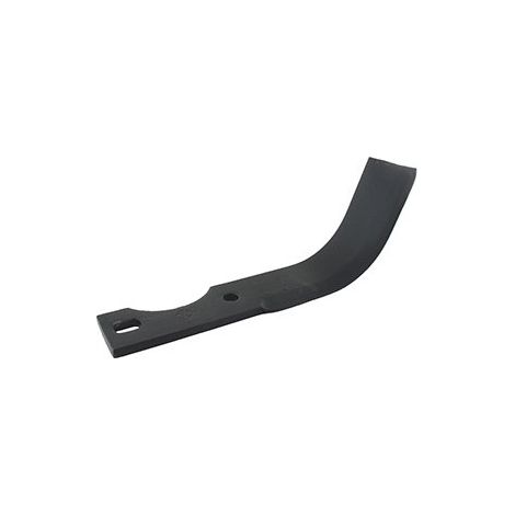 Cuchillo de fresado recto adaptable para motocultor Agria. L: 221mm, diámetro de agujero ø 10,5mm, distancia entre centros 66/73mm.