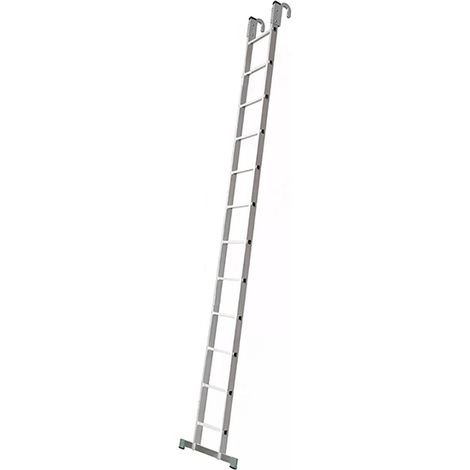 Echelle simple 11 échelons - Hauteur à atteindre 2.95m - Largeur 0.34m - Avec crochet ouverture 55mm - 7111-CR