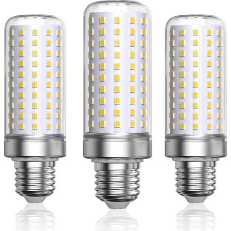 Ampoule Maïs LED E27 Blanc Froid 6000K, 1800LM, Équivaut à Ampoule Halogène 200W Lampe,Ampoules Maïs Lampe Led E27 pour salon, lustre, porche (Non dimmable,Lot de 3) (1/5)