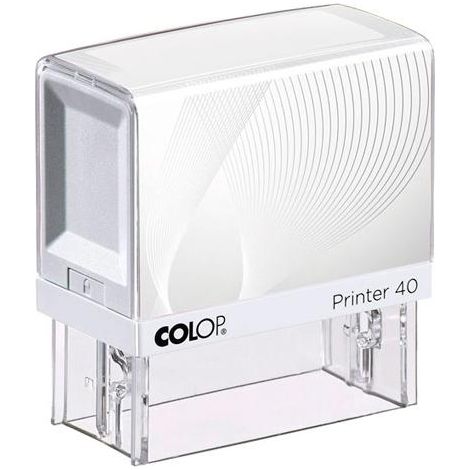 Colop printer 40 g7 23x59mm blanco/azul “no incluye placa de texto personalizada”