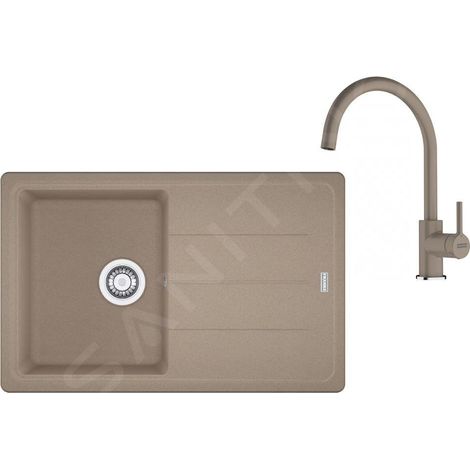 Franke - Ensemble G279KA, évier en fragranit BFG 611-78 et robinet FP 6018.424, cachemire 114.0700.805 (1/4)