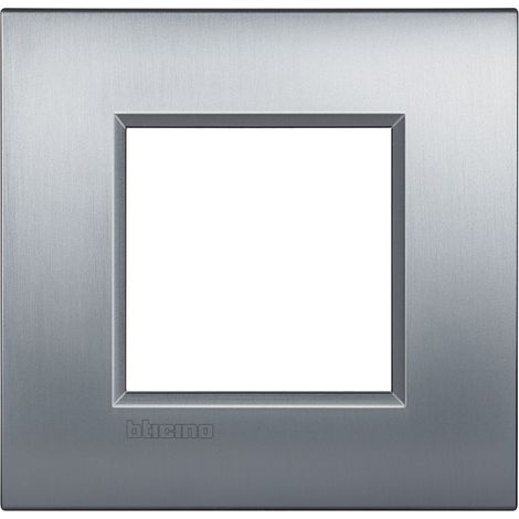 LL - PLAQUE 2P CHROME BROSSE BTICINO BTLNE4802CRS