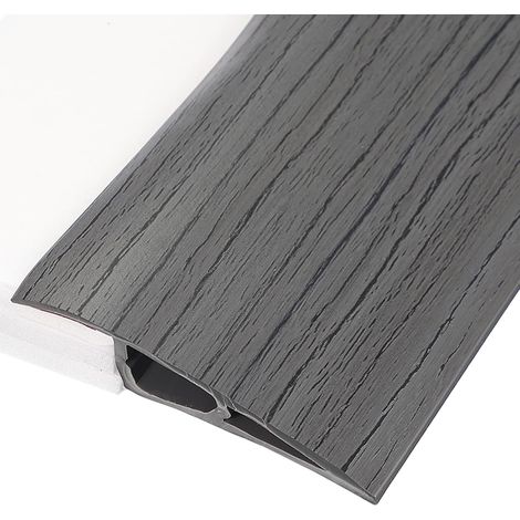Profil De Transition Pour Sol 6.5ft Bande Auto-Adhésive Pour Rebord De Sol Pour Sols Inégaux Espaces De 11/16" À 13/16", Gris Foncé (1/5)