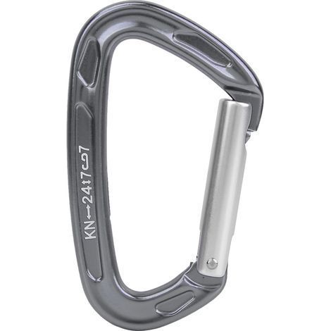 Mousqueton en aluminium robuste en forme de D pour l'escalade et activités en plein air, boucle de sécurité noire (1/5)