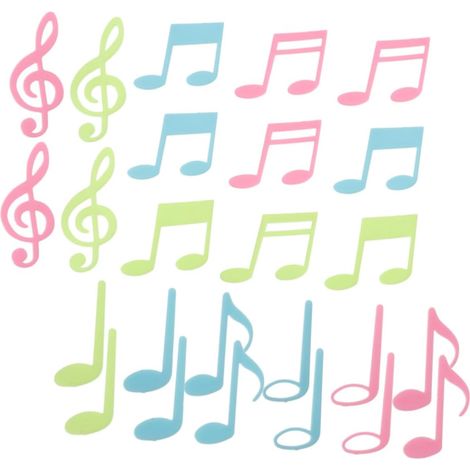 Autocollants lumineux TOYANDONA Notes de musique 12 pièces (1/5)