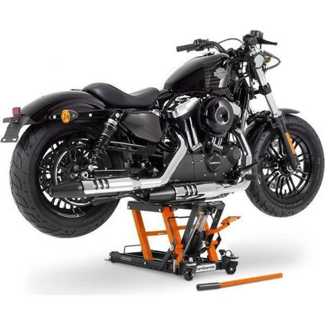 Moto Ponte sollevatore a forbice ConStands Mid-lift L Ponte idraulico per Chopper 680kg arancione