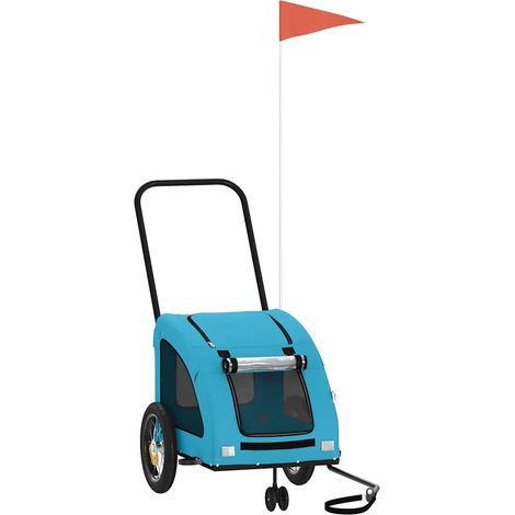 Remorque de vélo pour animaux de compagnie bleu