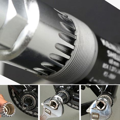 6-in-1 Multifunktions-Fahrradkassetten-Abzieher mit Kurbelabzieher und Tretlagerabzieher, 4-teiliges Reparaturwerkzeug-Set (1/5)