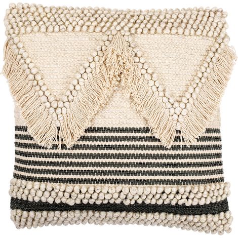 Cuscino in stile boho Bali - Copertura e riempimento inclusi -  Vrena Multicolore