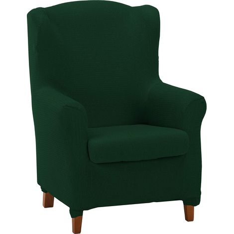 Housse élastique pour Fauteuil à Oreilles Duplex - Vert botelle (1/4)