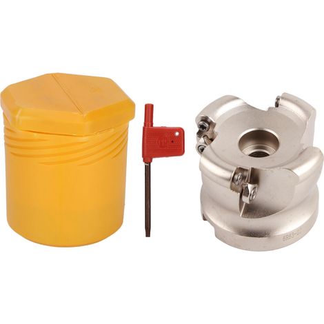 Tête de fraisage 4 dents en spirale décalée en 40Cr pour inserts RPMT1204, outil CNC (1/5)