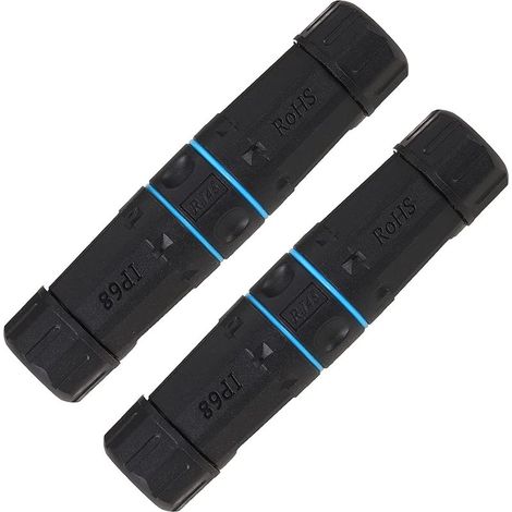 Lot de 2 connecteurs blindés RJ45 étanches IP68 Cat5/5e/6 8P8C Ethernet LAN Coupleur femelle vers femelle Adaptateur réseau pour l'extérieur