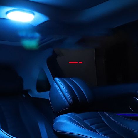 Lampe LED de voiture rechargeable USB, aimant double face, ABS portable, éclairage de lecture pour coffre automobile (1/5)