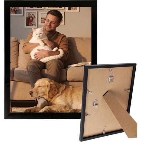 Cornice portafoto XL per foto in formato 20,3 x 25,4 cm. Cornice in legno, cornice fai da te, cornice in PVC per foto, poster e altro. (1/5)