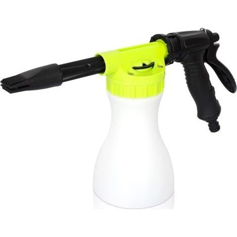 Mousse Gun, Pistolet de pulvérisation réglable de 900 ML connecté au Tuyau d'arrosage Universel, Pistolet de pulvérisation pour Voiture, Nettoyage de Maison, arrosage de Jardin (1/5)