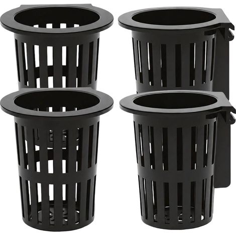 4 Pièces Support de Plante D'aquarium Noir, Jardinière Plante Aquarium avec Crochet et Ventouse, Tasses de Plantes D'aquarium Réutilisable pour Culture Plantes Aquatiques, Décoration (1/5)