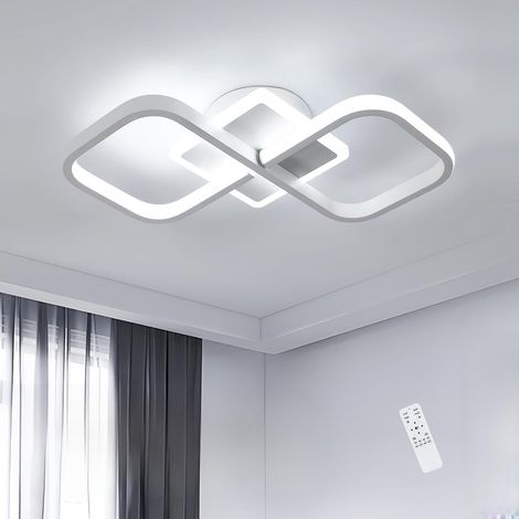 Plafonnier LED Dimmable Carré Moderne, 40W 40cm 3000K-6500K, Luminaire Plafonnier Intérieur avec télécommande, Blanc Lampe de Plafond LED pour Chambre à Coucher, Salon (1/5)