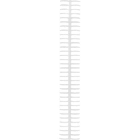 Lot de 10 spirales de reliure 34 trous en polypropylène résistant à l'usure pour papeterie blanches (1/5)
