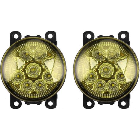 4F9Z-15200-AA 2PCS Phares antibrouillard de voiture, feux LED pour Ford Explorer, Transit, Focus, Fusion et Honda (lumière jaune) (1/5)